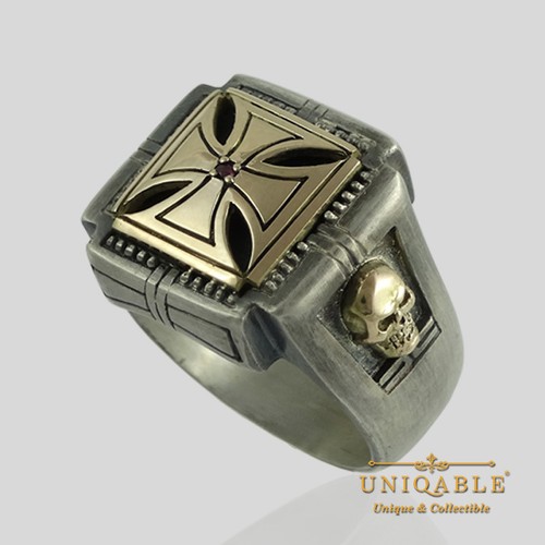 Anello cavalieri templari - templari, oro