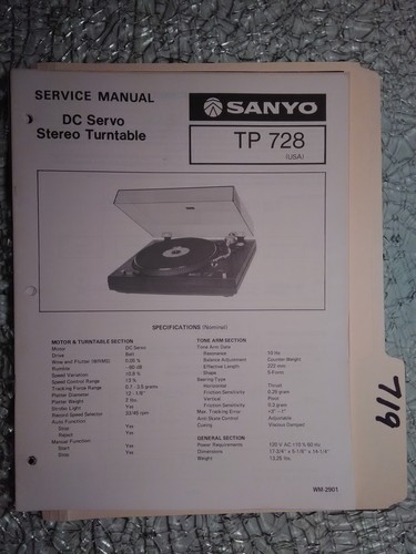 Sanyo 728 manuale - manuale, di