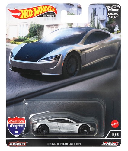 Tesla roadster american scene - tesla,