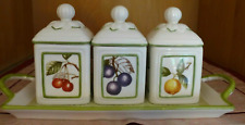 Villeroy CASCARA CHARM 1 vassoio con 3 barattoli per marmellata COME NUOVO mai usato