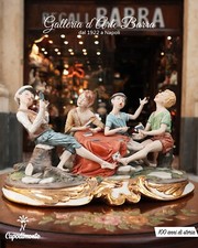 Porcellana di Capodimonte: Gioco a Poker. I Bari .Creazione del Maestro Volta 