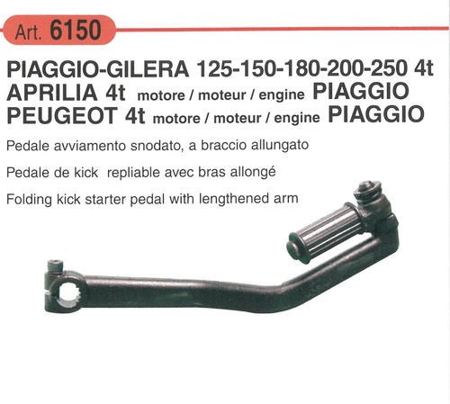 Pedale pedivella leva gilera - pedale,