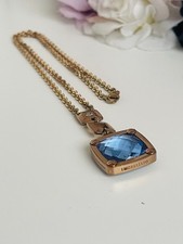 Collana Morellato Istanti Oro Rosa Con Pietra Azzurra