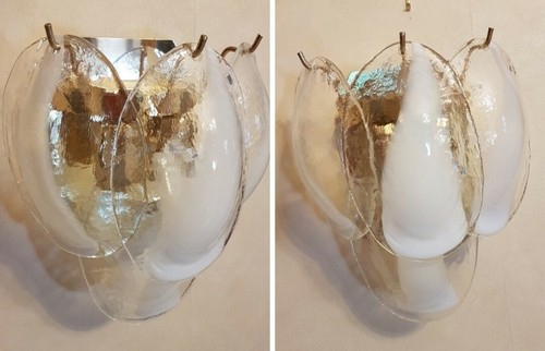 Pair sconces murrina - murrina, white