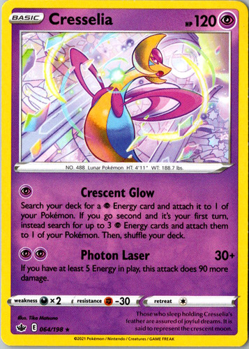Cresselia 064 198 non holo - cresselia, non-holo