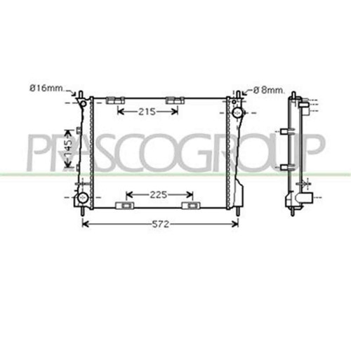 Radiatore per renault clio - per,