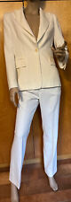 ZARA WOMAN TAILLER GIACCA BLAZER  E PANTALONE BIANCO DONNA TG EUR 38