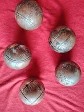 5 Bocce In Ferro Vintage