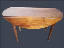 TAVOLO CON ALETTE IN NOCE LUIGI FILIPPO ORIGINALE DI EPOCA 800' RESTAURATO