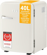 - Mini Frigorífico Retro 40L Silencioso - Pequeño Minifrigo Diseño Vintage Con L