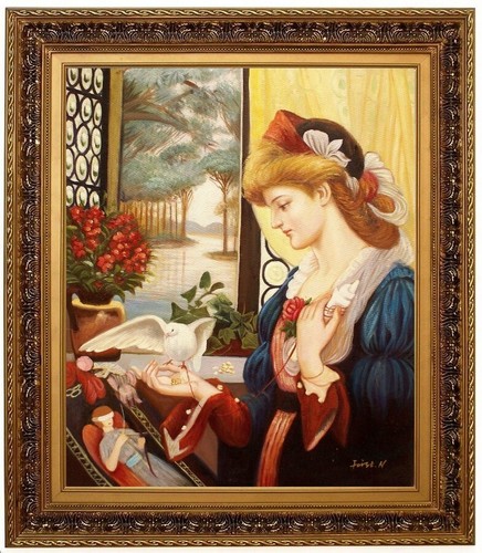 Quadro olio lady - lady, colomba