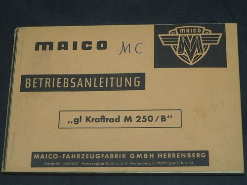 Maico 250cc m250 istruzioni - m250, /b