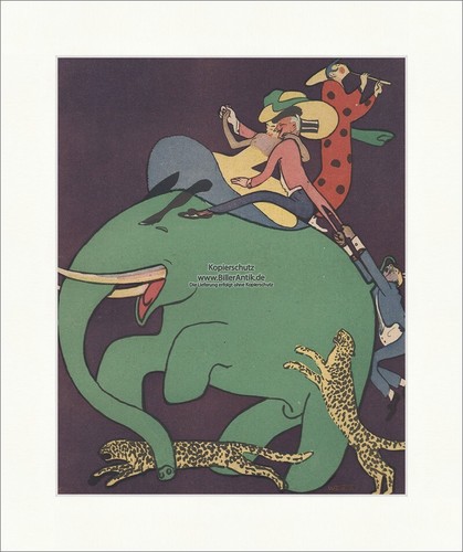 Circo art nouveau elefante - circo,