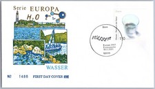 Bund, Germania, BRD, FDC, lettera primo giorno acqua EUROPA 2001