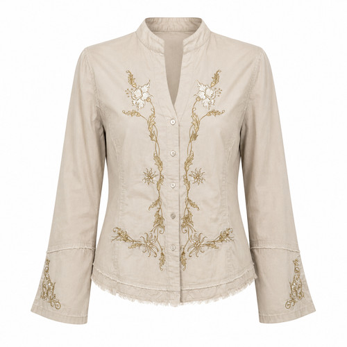 Top donna vintage ricamato