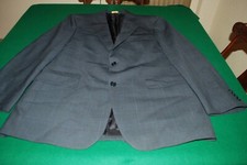Brooks Brothers, Vestito, Grigio quadri azzurri, lana, Us 42R, vedi dettagli