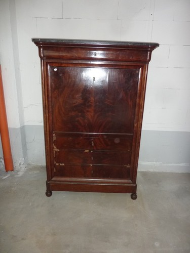 Secretaire lastronato mogano - secretaire+++lastronato,
