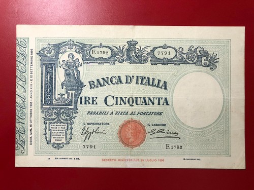 Regno italia lire - d'italia, 50