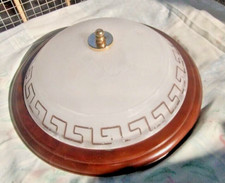 plafoniera vetro legno