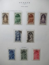 REGNO ITALIA 1934 POSTA AEREA SERIE COMPLETA N. A60-A68 USATA VAL. CAT. € 155