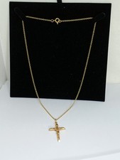 Oro Collana Oro 18 Kt Con Pendente Crocifisso Uno Aerre