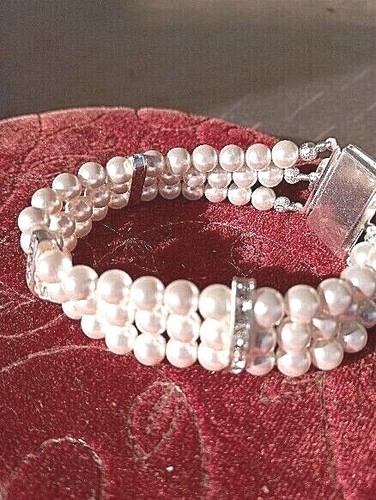Bracciale perle tre - tre, giri