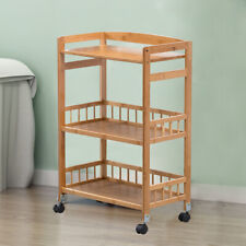 Carrello da portata mobile cucina 3 livelli supporto pavimento legno colore casa salone