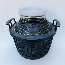 DAMIGIANA 5 LT BOCCA LARGA RIVESTIMENTO IN PLASTICA IDEALE ANCHE COME ACETIERA