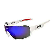 Occhiali da Sole Ciclismo Uomo Polarizzari Antivento con Protezione UV400 Bianco