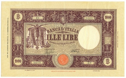 1000 lire barbetti grande - lire, m
