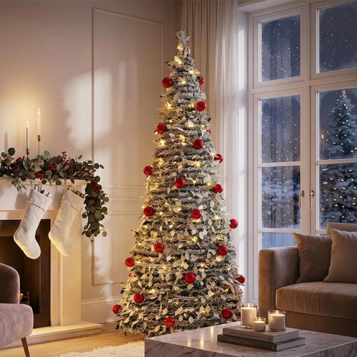 Albero natale innevato - albero, pop