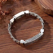 Bracciale Uomo Caldo Super Pesante Acciaio Inox 316L Modello Curb Catena Maglia Cubana