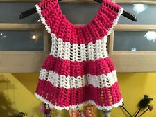 ABITINO BIMBA NUOVO ESEGUITO AD UNCINETTO ETA' 24/36 MESI DI COTONE MICROFIBRA