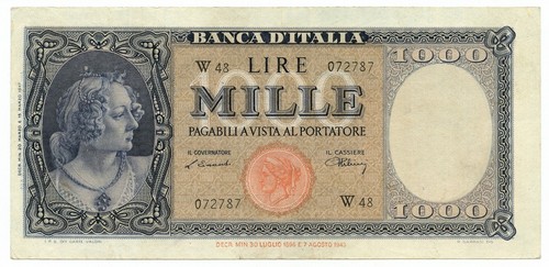 1000 lire italia ornata - italia, di