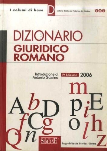 Dizionario giuridico romano - ,