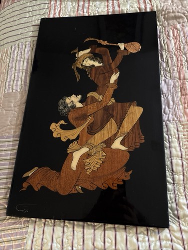 Pannello intarsiato arte