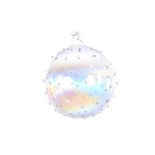 Palla di Natale in vetro cangiante con decorazioni diam.12 cm addobbo albero