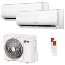 Condizionatore Ferroli Giada dual split 12000+12000 BTU inverter A wifi unità es