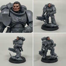 1 Dipinto Space Marine Testa Warhammer 40K Primaris da Capitano Tenente
