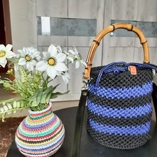borsa secchiello lavorato a
