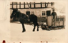 AK* In inverno - cavallo con slitta in legno (AB) 70481