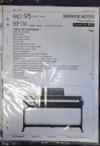 Roland hp130 pianoforte - hp130, ep-95