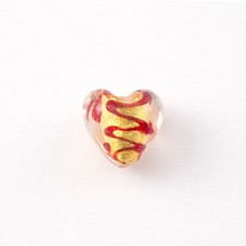 Perla cuore in vetro di Murano