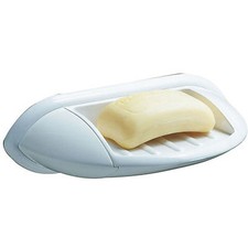 PORTA SAPONE PORTASAPONE BAGNO PLASTICA ABS PERLA BAMA 55342 MADE IN ITALY