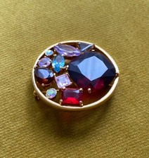 Compra BELLISSIMO SET SPILLA + ANELLO REGOLABILE Donna Stile Tesoro Con Pietre