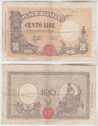 Banconota 100 lire italia - 100, 7