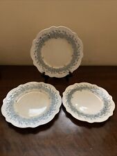 W. H. GRINDLEY & C. ENGLAND N. 3 ANTICHI PIATTI PIANI inglesi decoro grigio/blu