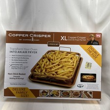 Copper Chef XL 2 Pezzi Crisper Deluxe Family Size Forno Friggitrice ad Aria Set NUOVO 