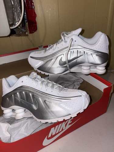 Nike shox white silver - nike,