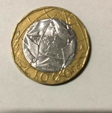 Repubblica Italiana: Moneta da 1000 lire del 1997 con cartina dell'europa errata